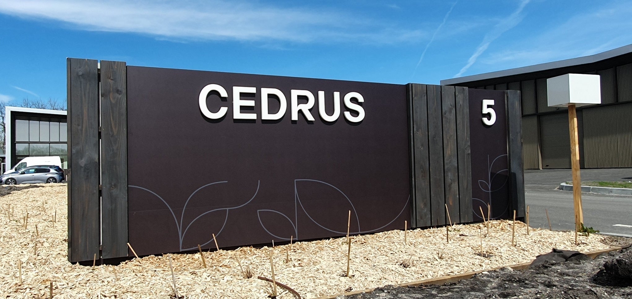 Signalétique d'un parc d'activité : Parc Le CEDRUS à Mérignac