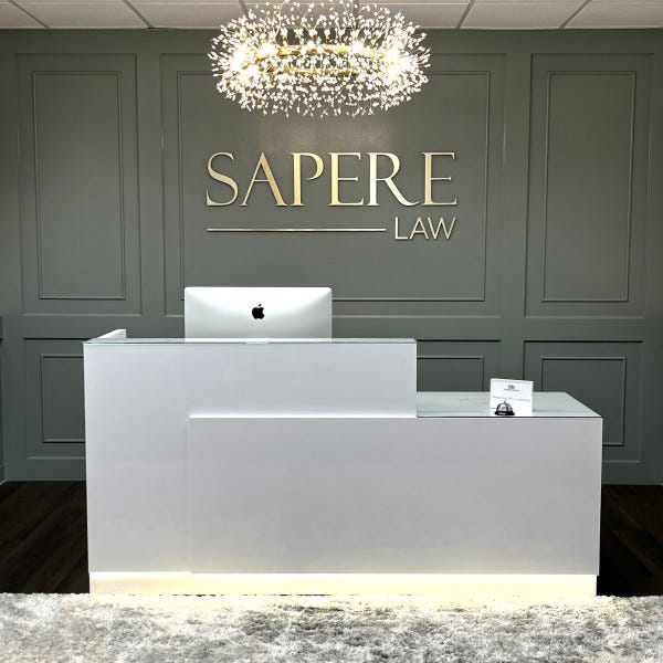 Reception Area Sign