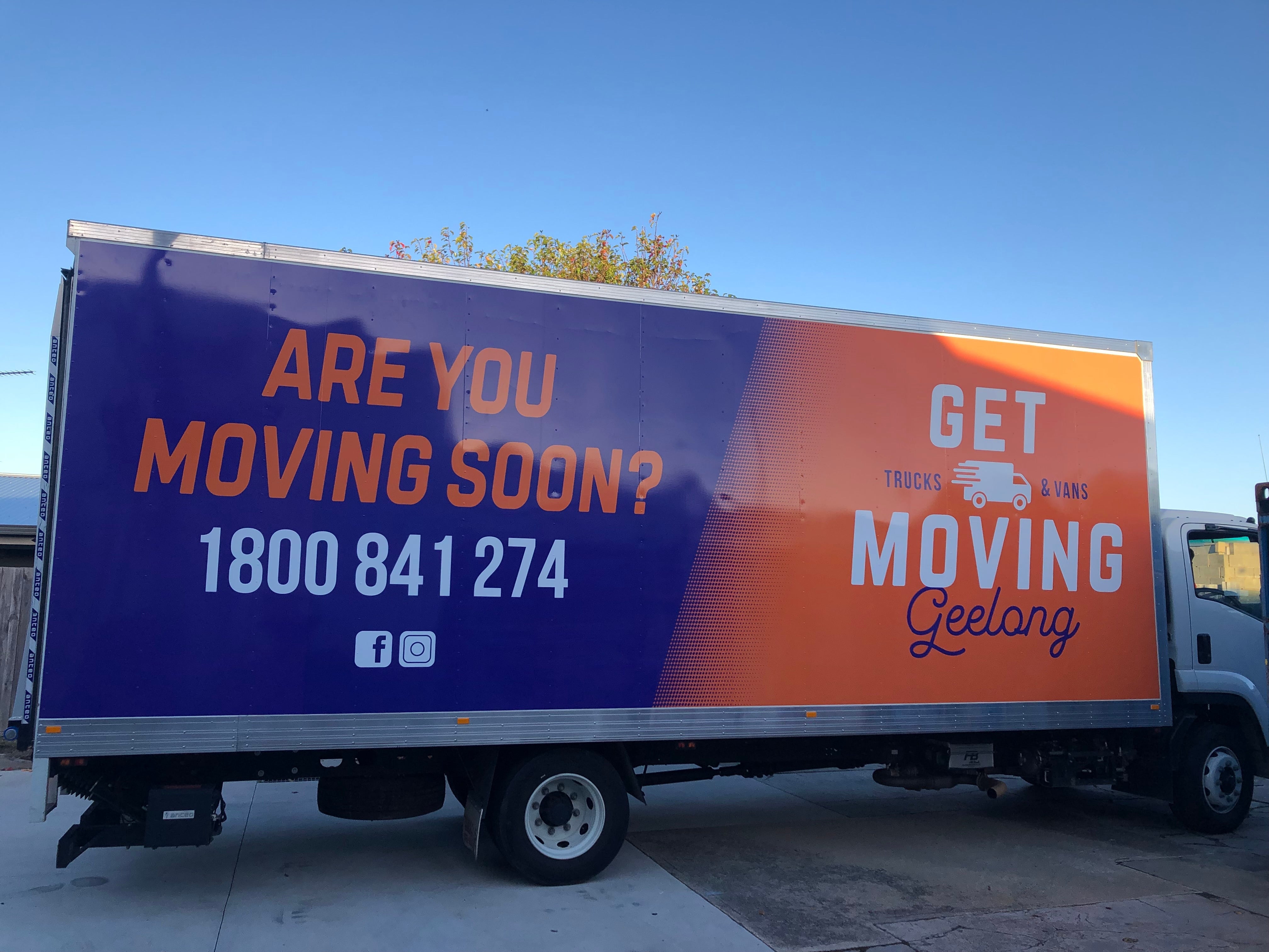 Get Moving Geelong Full Truck Signage