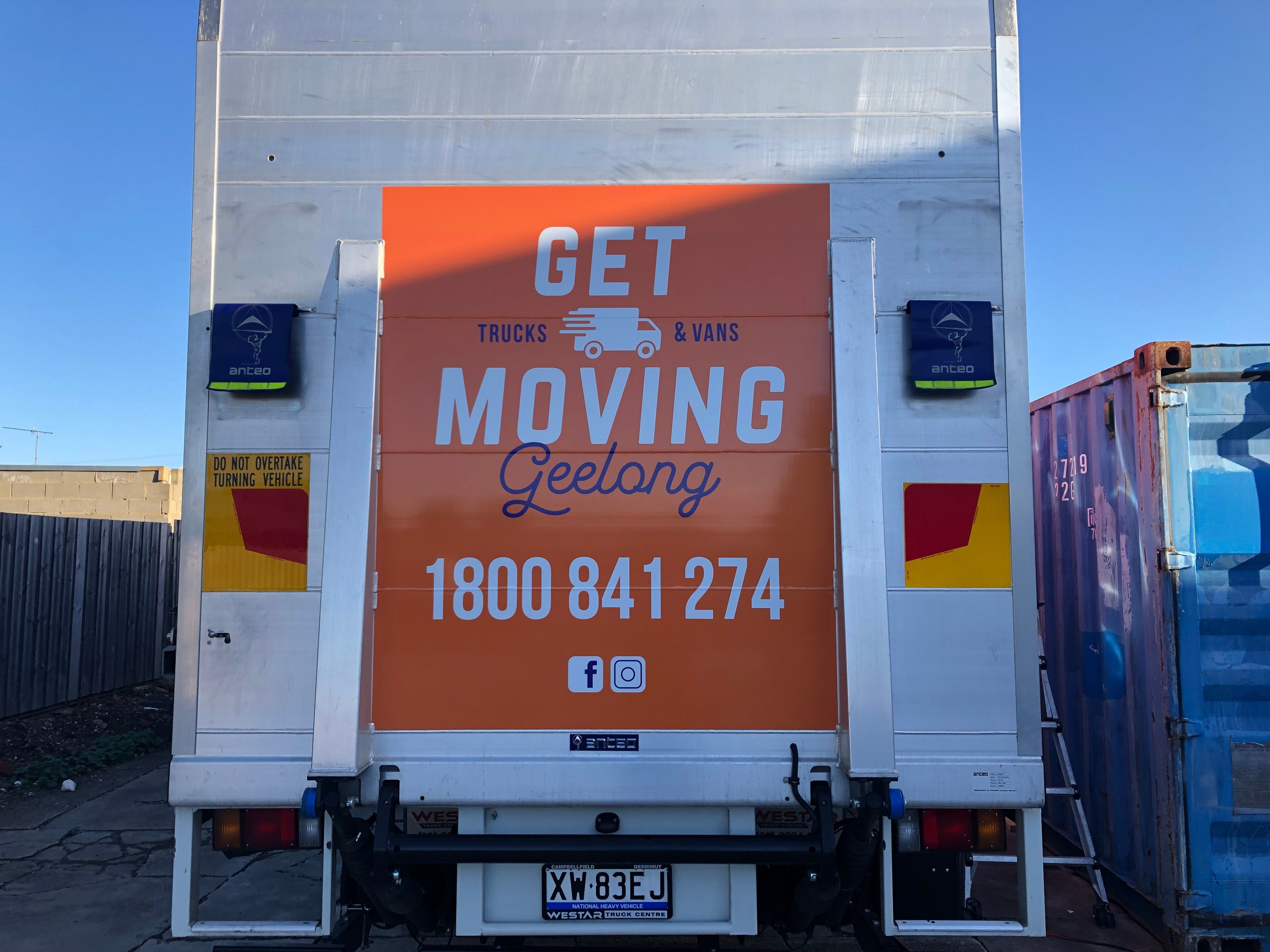 Get Moving Geelong Full Truck Signage