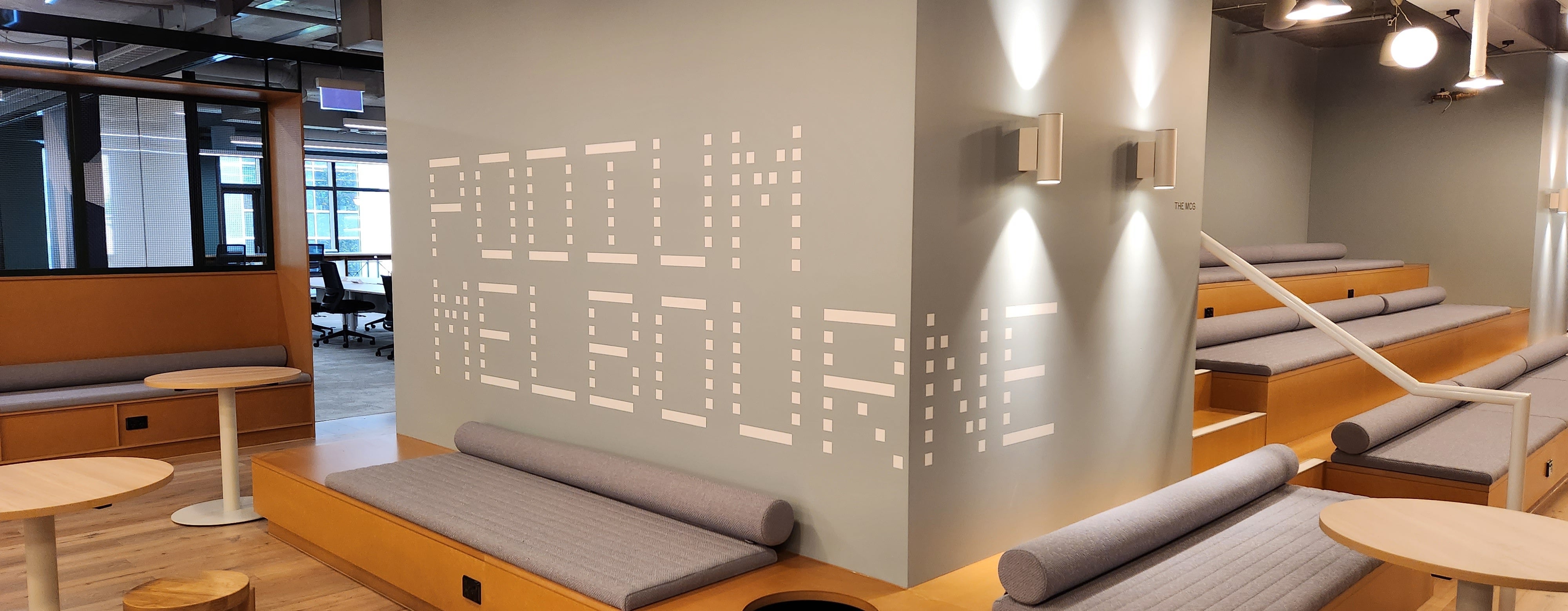 Podium Full Fitout - Walltex- Cut Vinyl- Installation