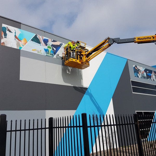 Installing Building Sign