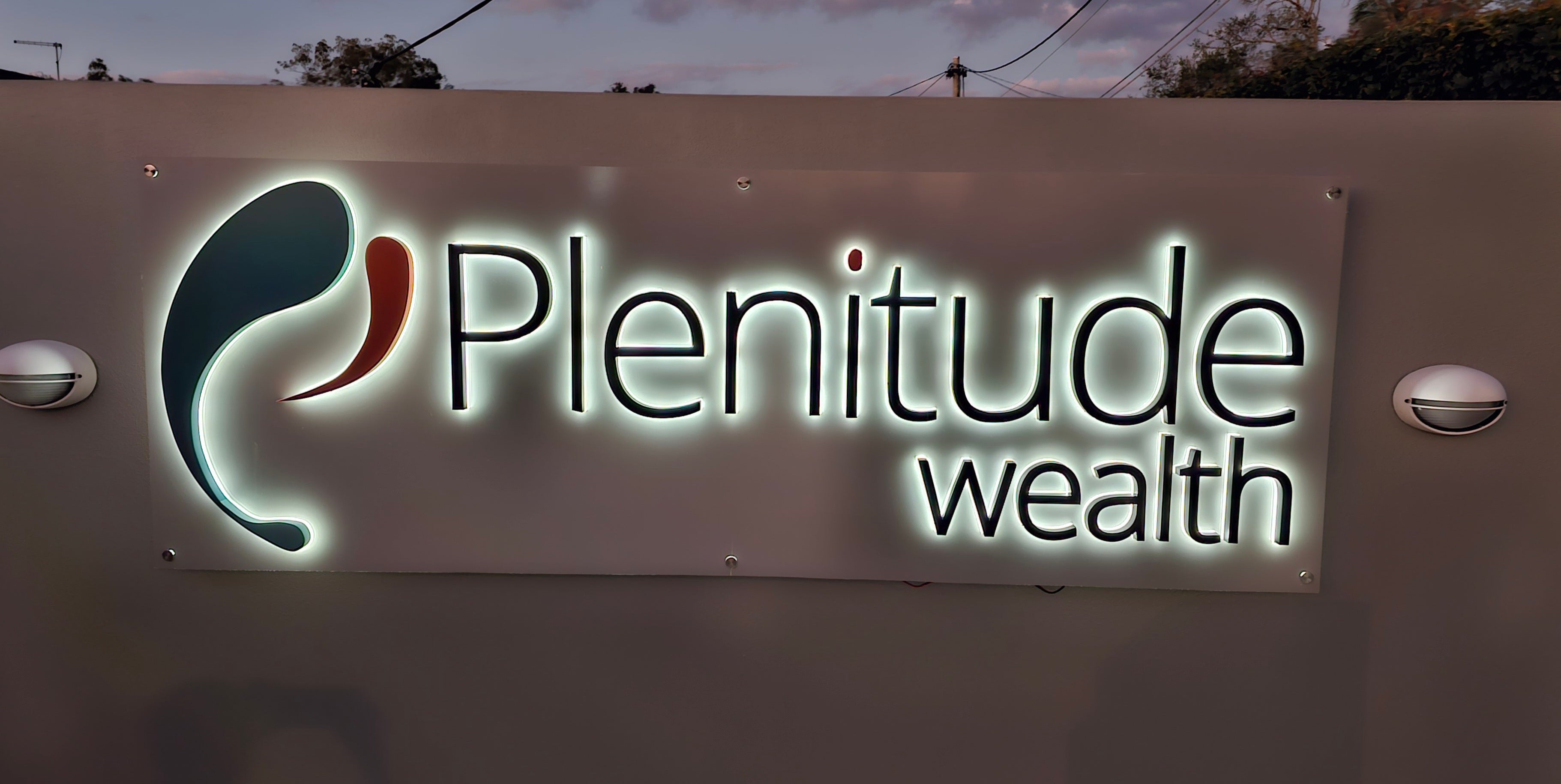 Plenitude Wealth 3D Illuminated Sign