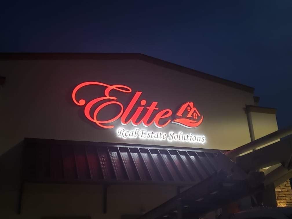 Elite Real Estate Solutions Lighted Channel Letter Sign