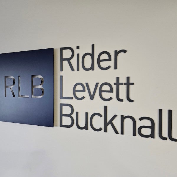 Rider Levett Bucknall Stainless Steel Plaque Signs