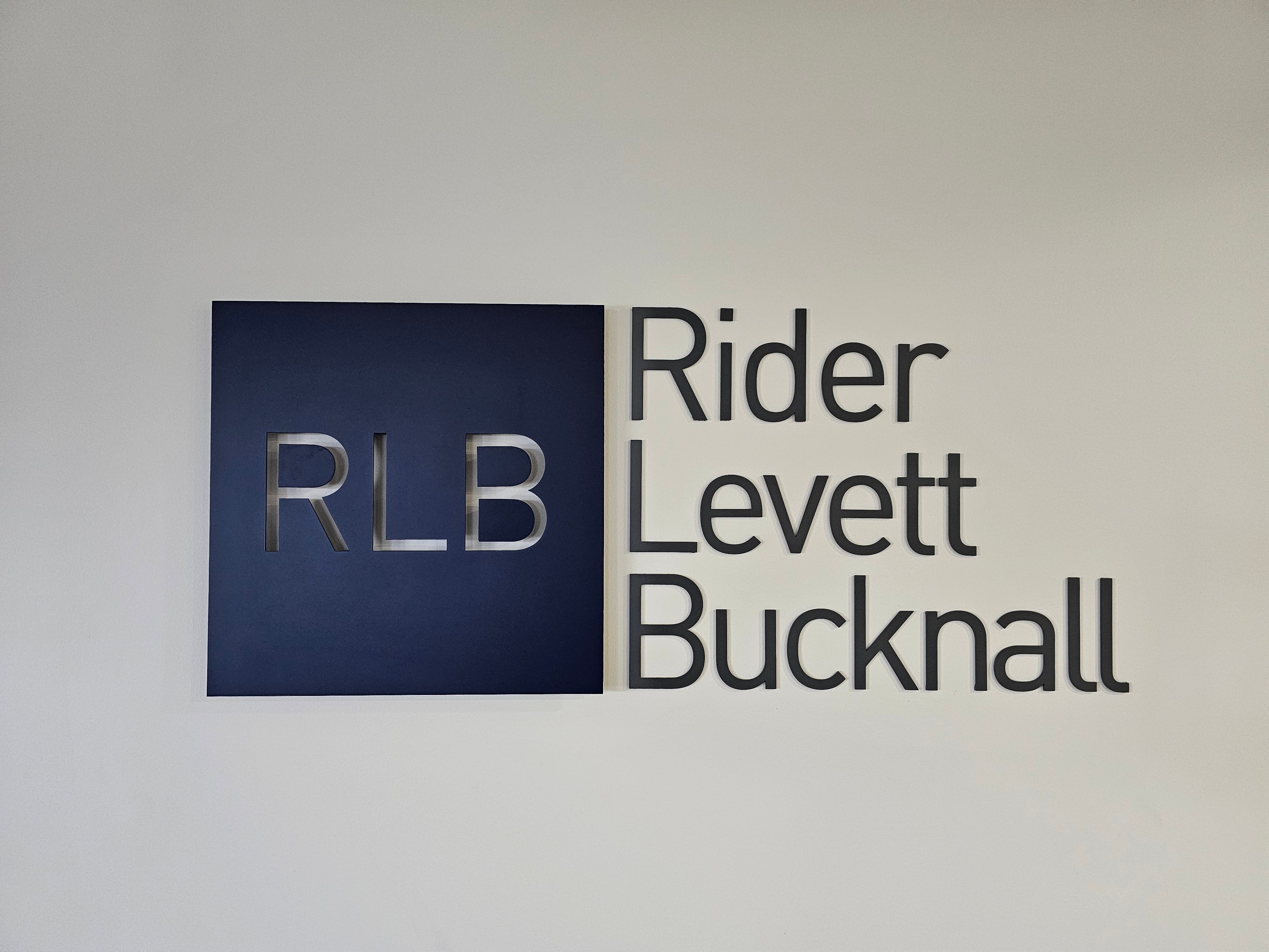 Rider Levett Bucknall Stainless Steel Plaque Signs