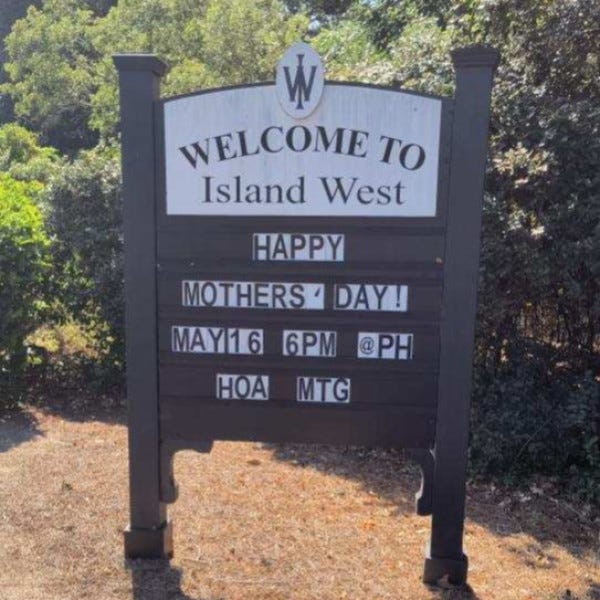 Island West Sign