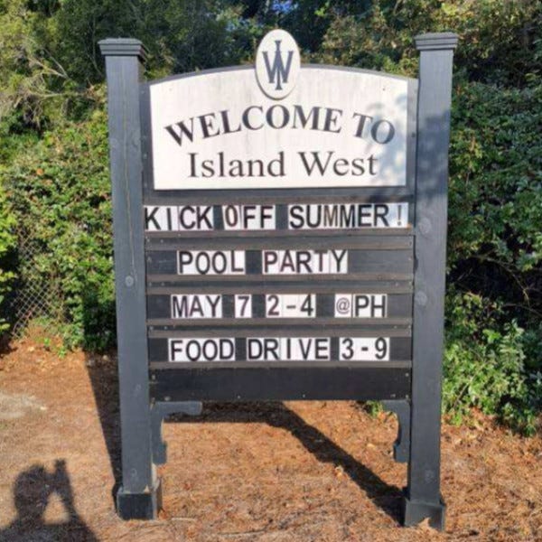 Island West Sign