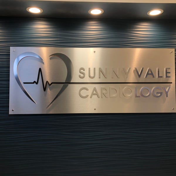 Custom Lobby Sign - Sunnyvale Cardiology