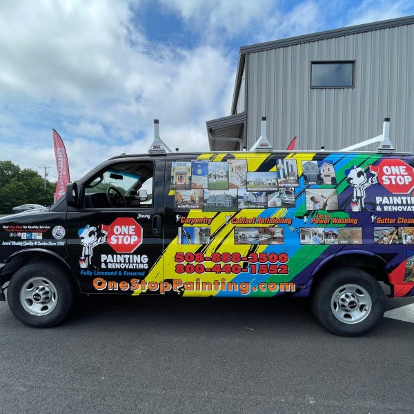 One Stop Painting Full Van Wrap