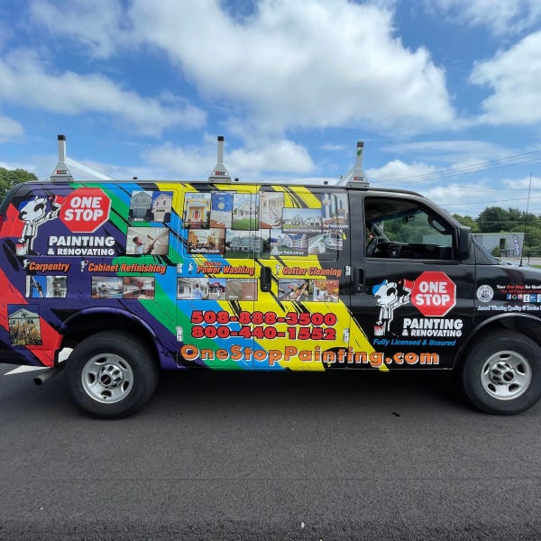 One Stop Painting Full Van Wrap