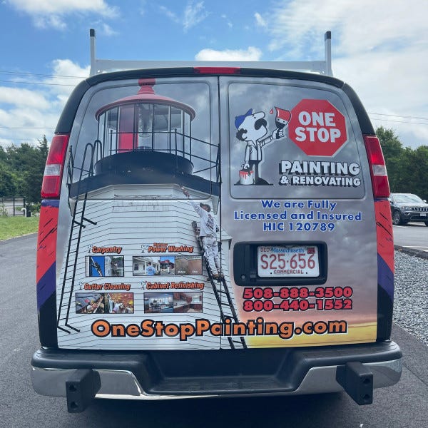 One Stop Painting Full Van Wrap