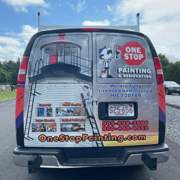 One Stop Painting Full Van Wrap