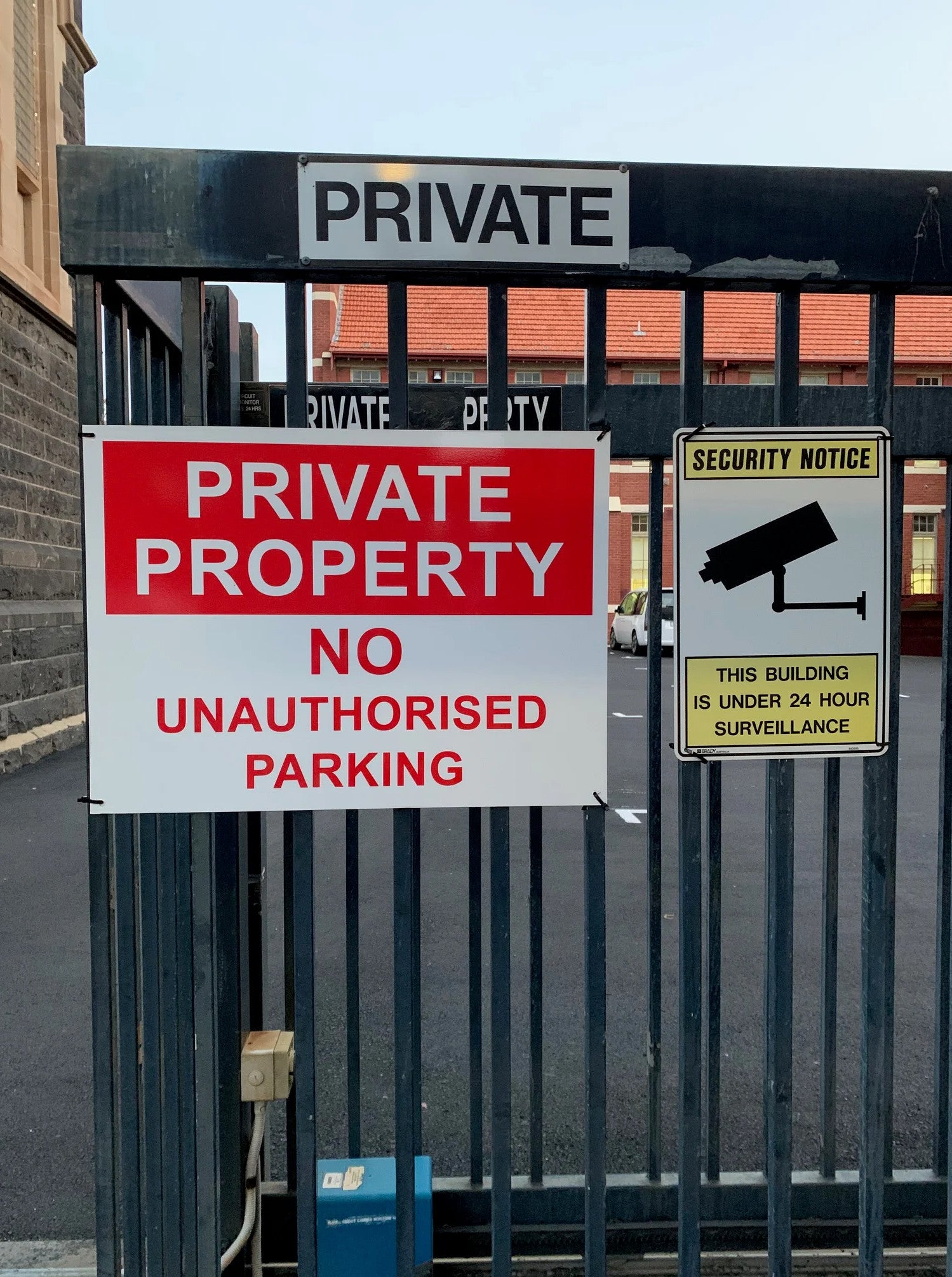 Parking Signage - St Ignatius church.
