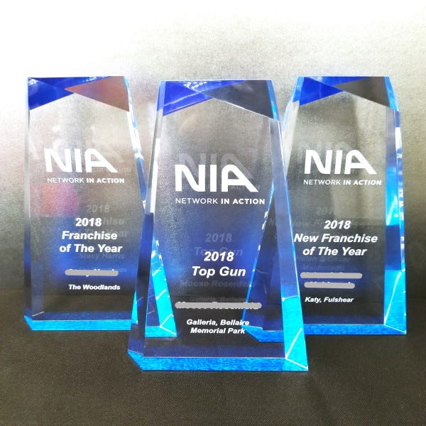 laser engraved acrylic trophies