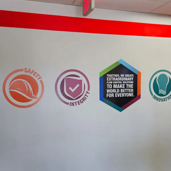 40c controltac wall vinyl contour cut decals with gloss laminate measuring approximately 20in each