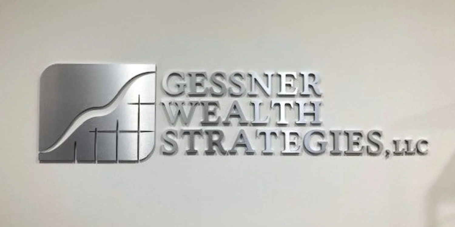 dimensional letters with brushed aluminum laminate