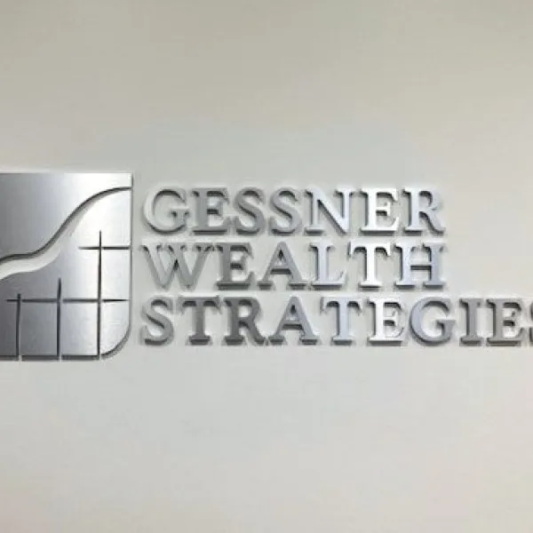 dimensional letters with brushed aluminum laminate