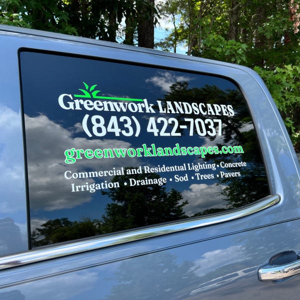 Greenwork Landscapes Window Decal
