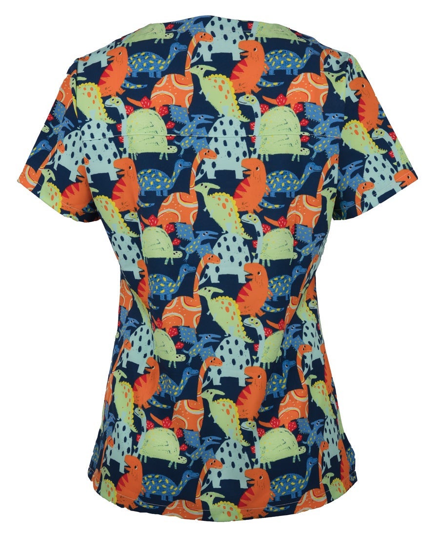 JB'S LADIES SCRUB TOP PRINTED
