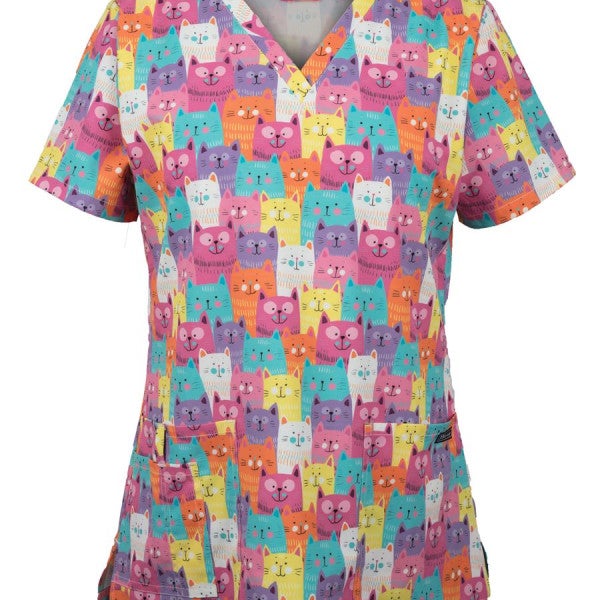 Custom JB'S LADIES SCRUB TOP PRINTED