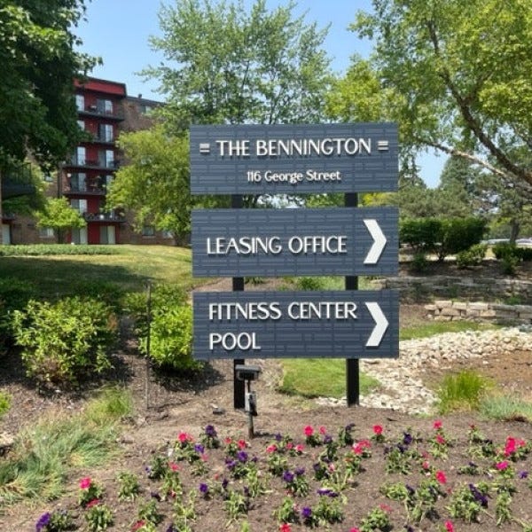 Bennington Wayfinding Post & Panel