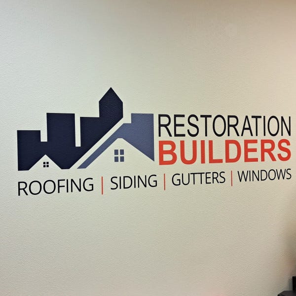 Digital Print Cut Vinyl Wall Graphics, Restoration Builders