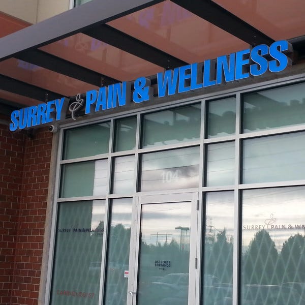 3D Illuminated Letters- Surrey Pain & Wellness