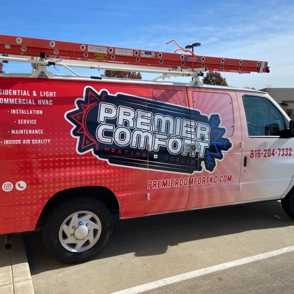 Van Wrap red premier Signarama Liberty Kansas City