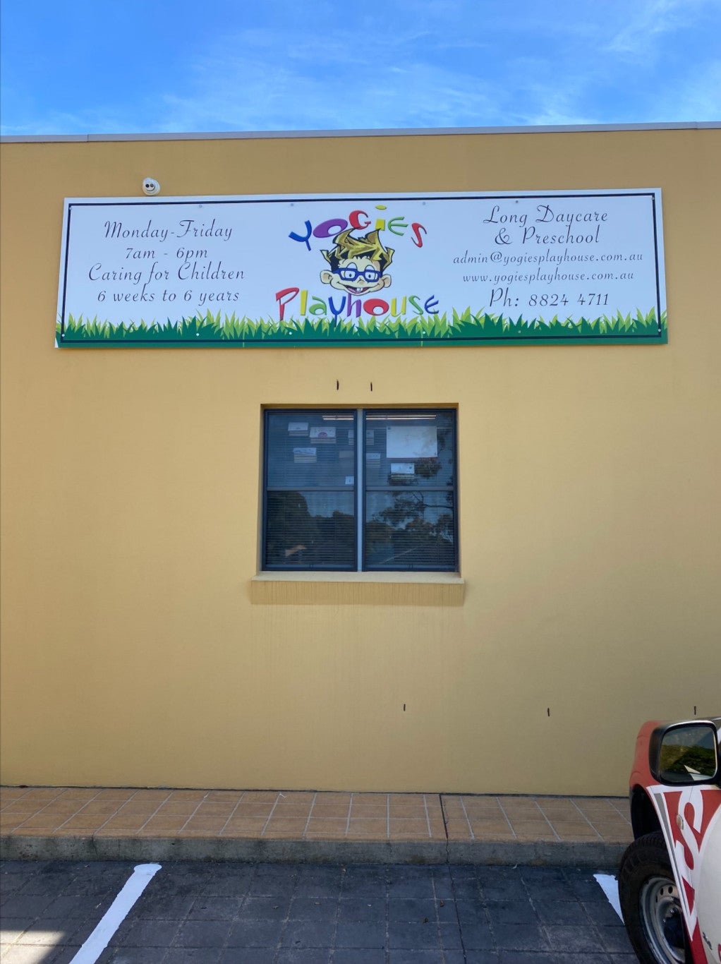 Yogies Playhouse_ACP with digital print, UV lamination and stainless steel standoffs.2