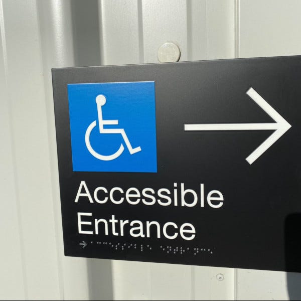 Braille Disabled Access Signage