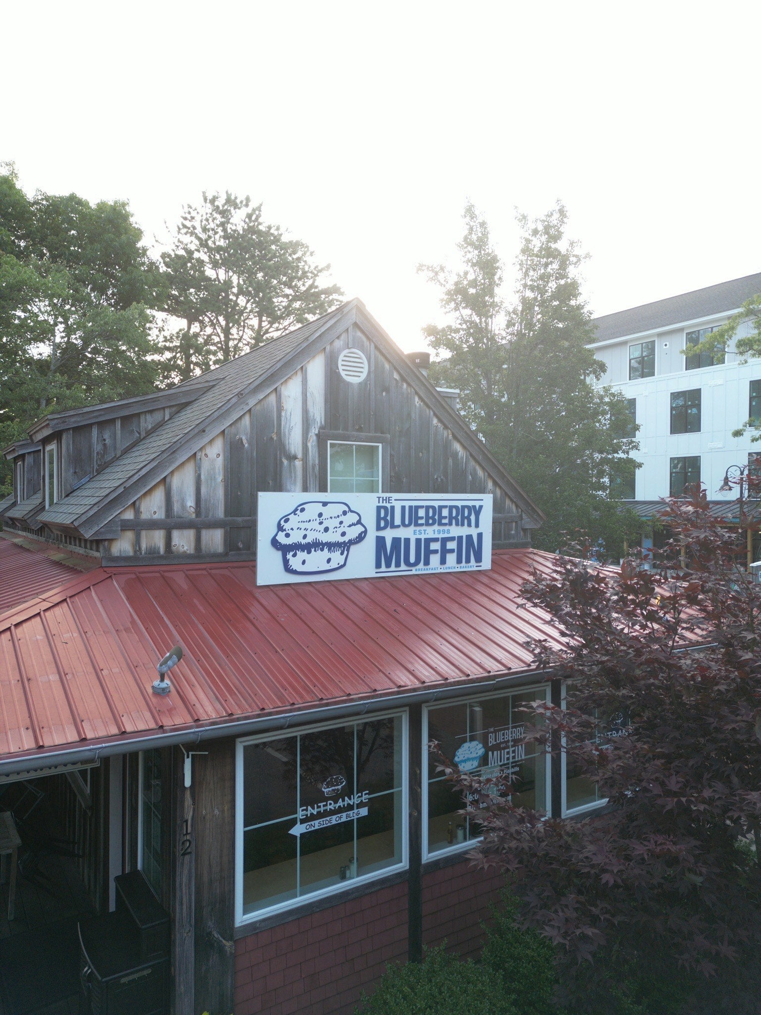 Blueberry Muffin Building Sign