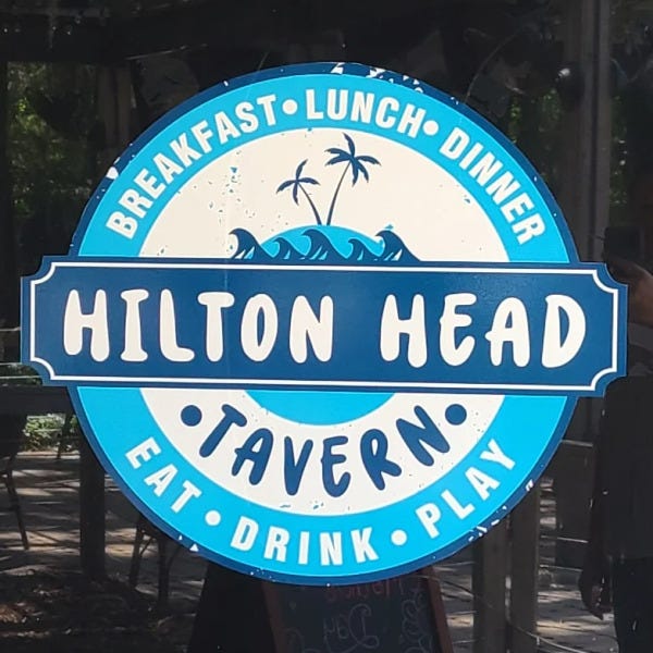 Hilton Head Tavern Window Decal