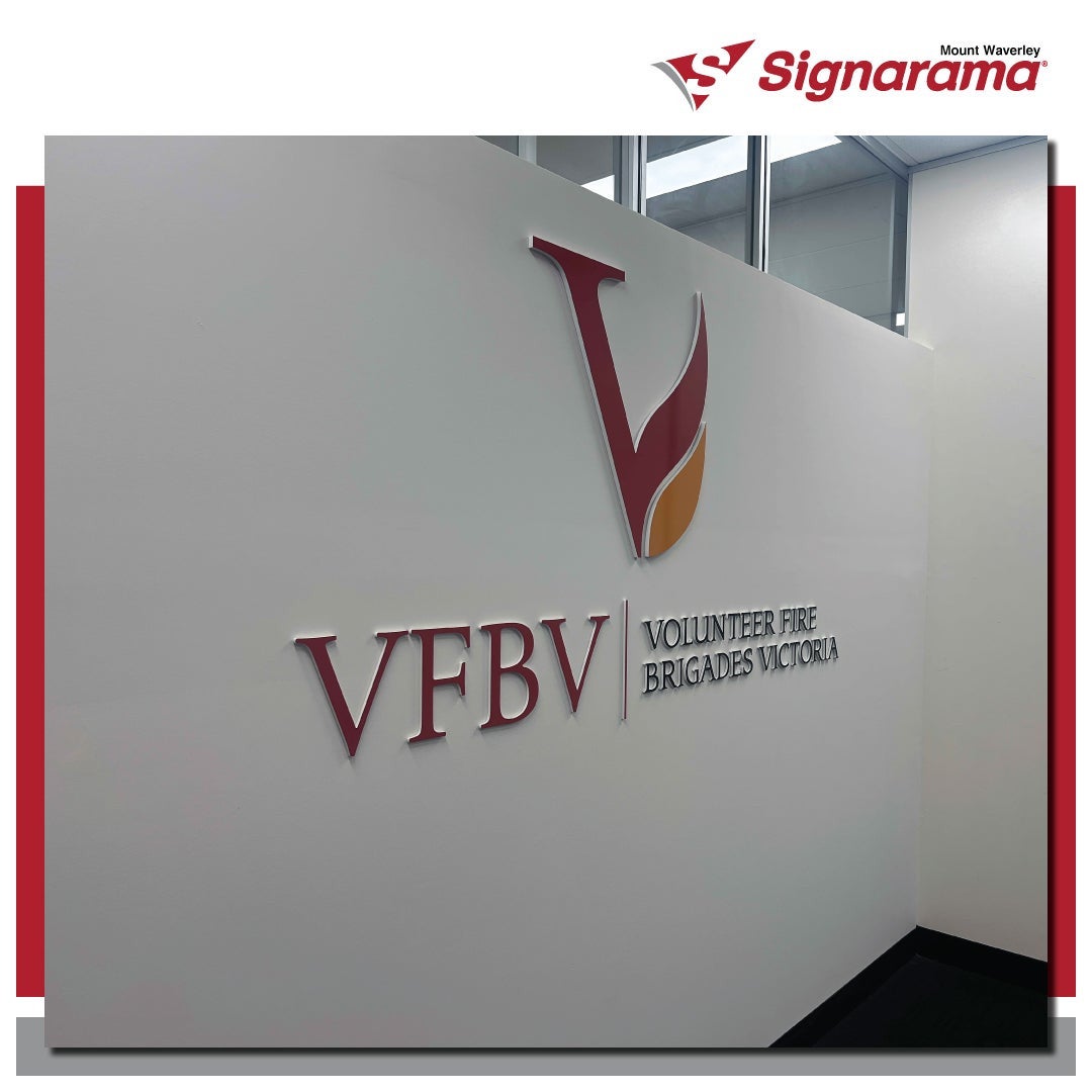 3D Acrylic Sign Reception Sign Wall Graphics Volunteer Fire