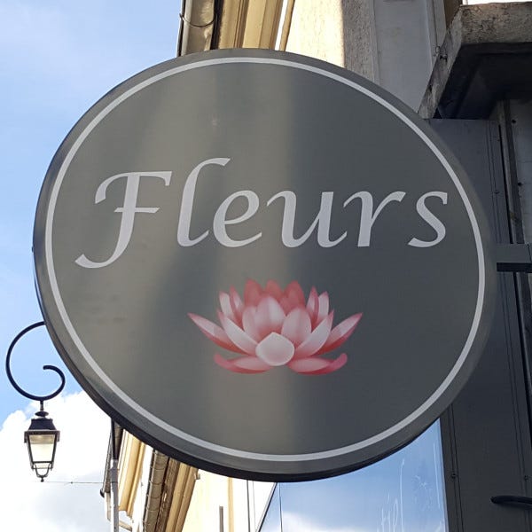 Enseigne drapeau - Fleuriste Un jour Fleuri