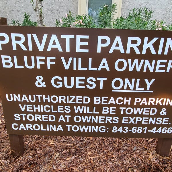 Private Parking Sign.