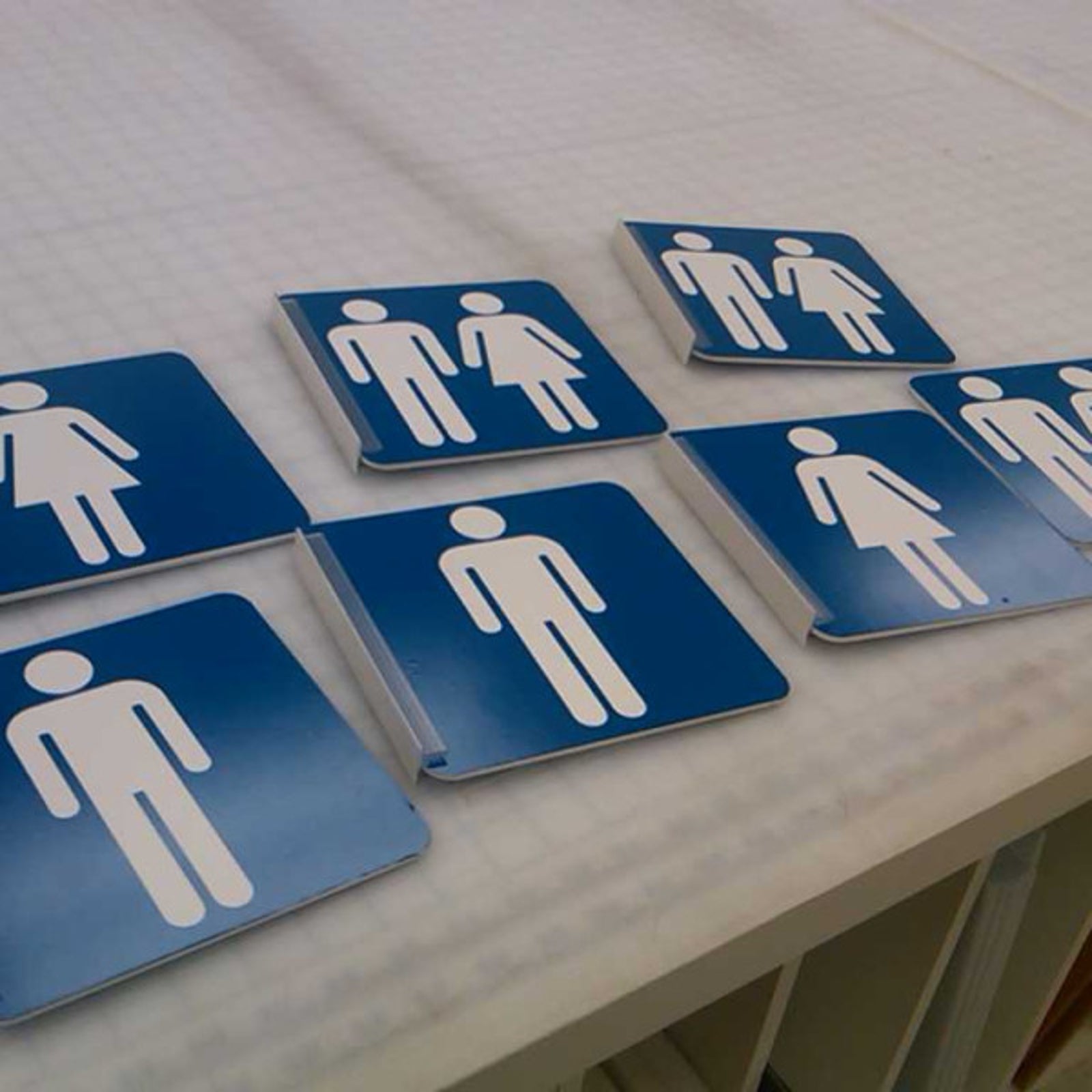 washroom pvc signage