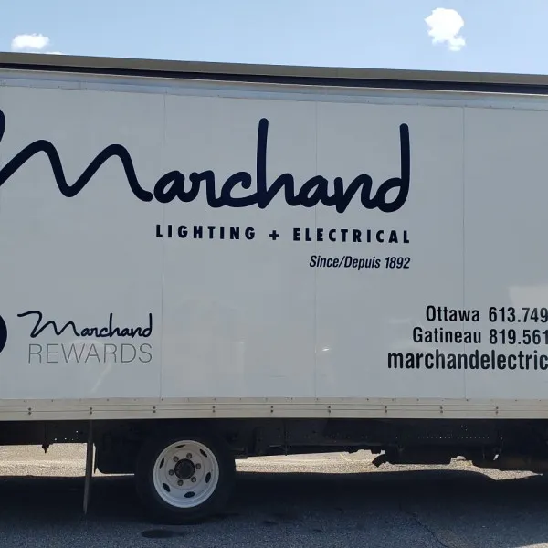 example A-cube truck lettering and logo