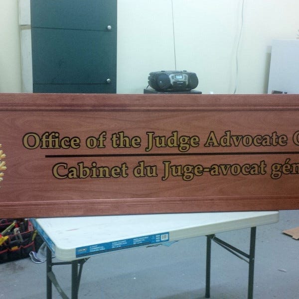 JAG wood Mahogany sign