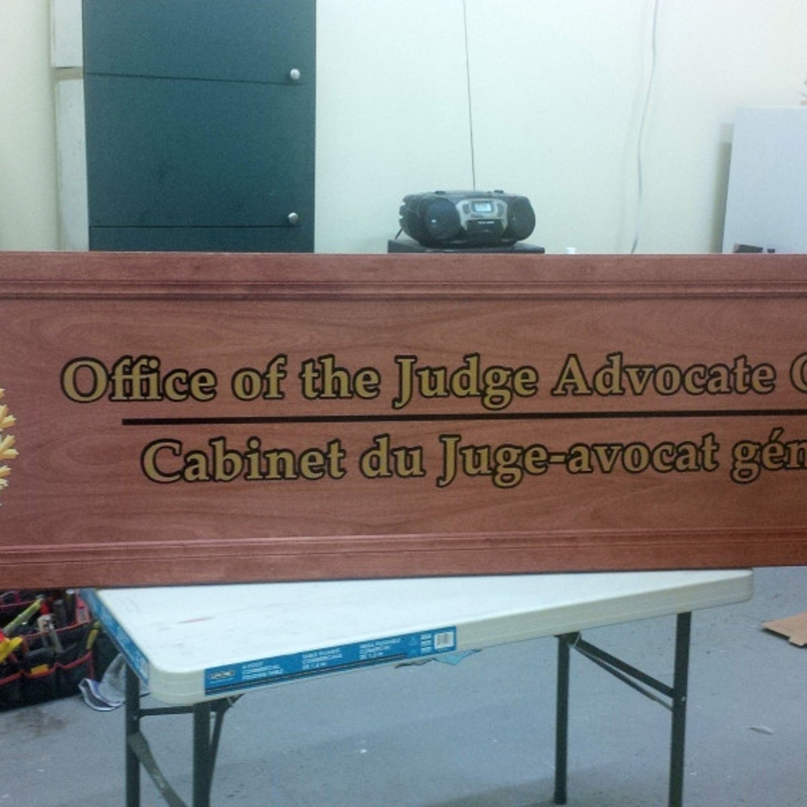 JAG wood Mahogany sign