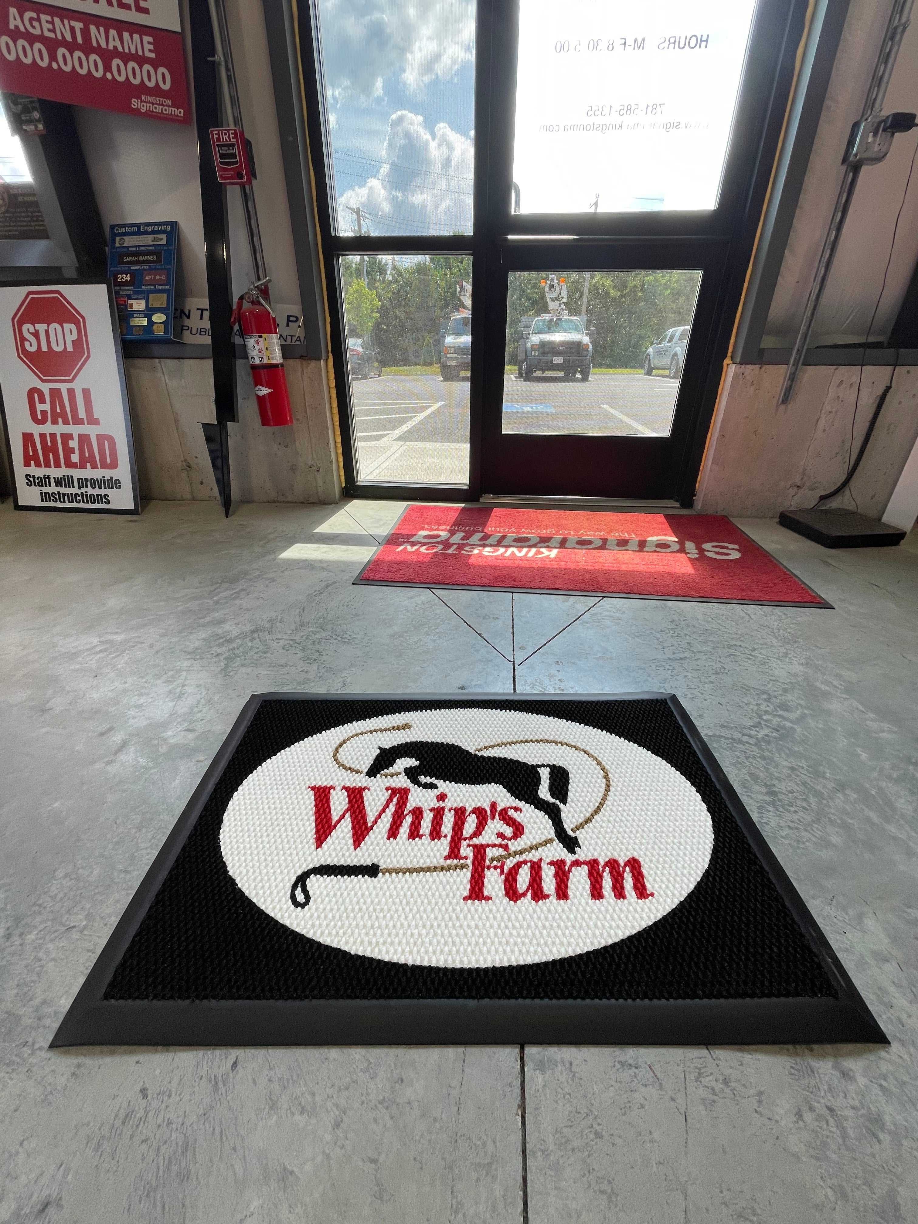 Whip's Farm Logo Floor Mat