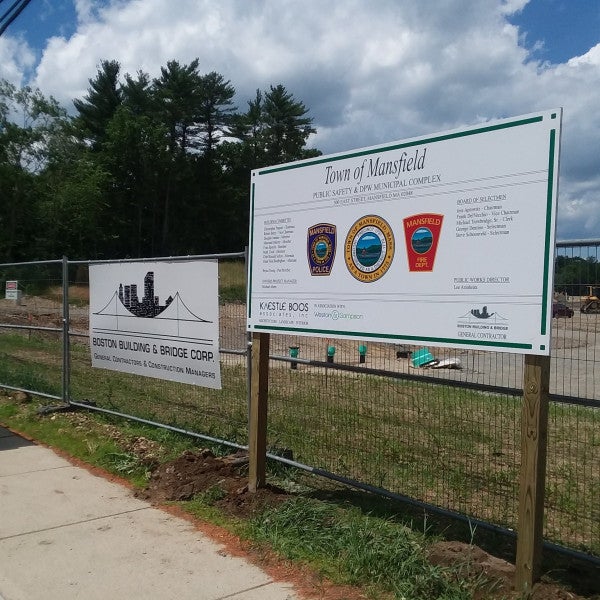 Town of Mansfield Post Sign