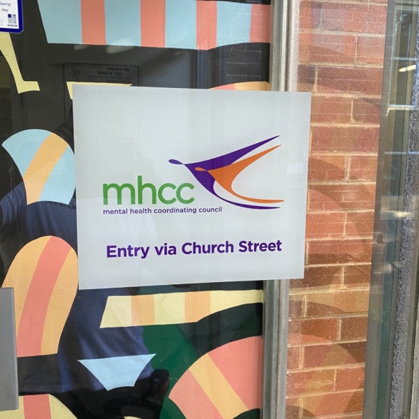 MHCC Vinyl onto Acrylic Panels, and Vinyl onto glass