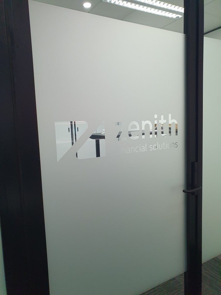 Window Graphics/Frosting with cut out/ Door logos by Signarama Burwood