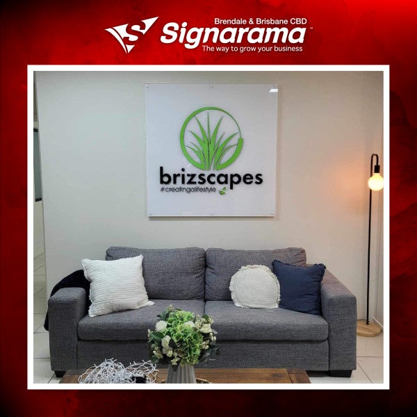 Acrylic Reception Sign with Laser Cut 3D Acrylic Logo