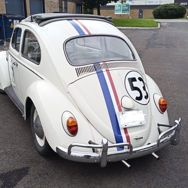 1962 beetle Herbie decals lettering