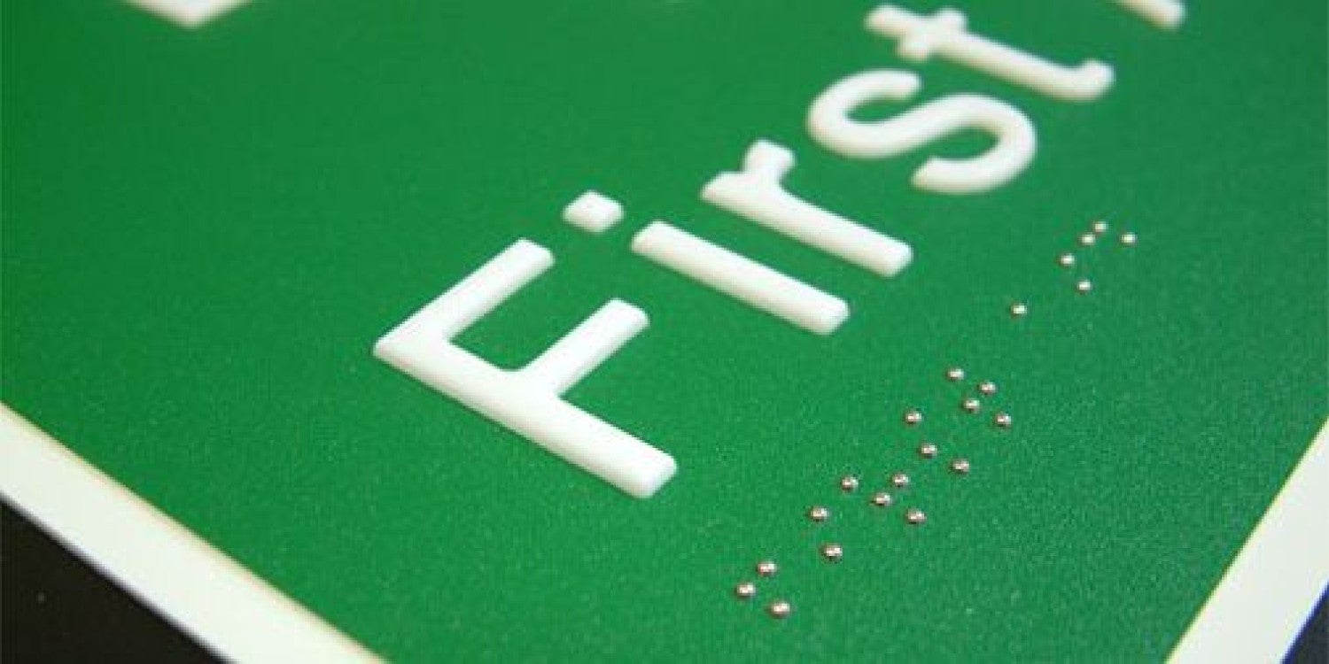 Accessibility & Braille Signs