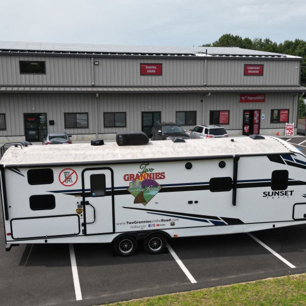 Two Grannies on the Road RV Lettering