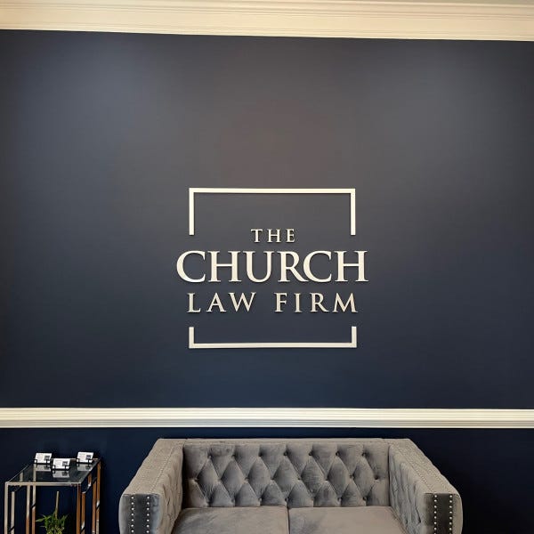2023 04 27 Wall Logo Dimensional PVC Church Law