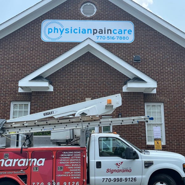 2023 08 10 Building Sign Physician Pain Care Panel